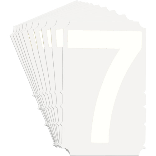 Quick-Align® Individual Gothic Number and Letter Labels, 7, 3" H, White