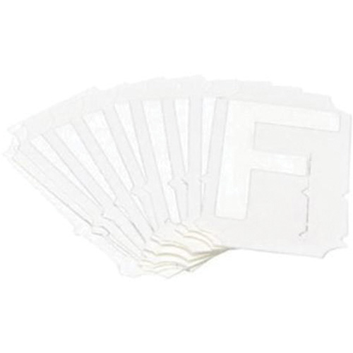 Quick-Align® Individual Gothic Number and Letter Labels, F, 3" H, White