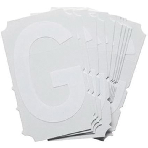 Quick-Align® Individual Gothic Number and Letter Labels, G, 3" H, White