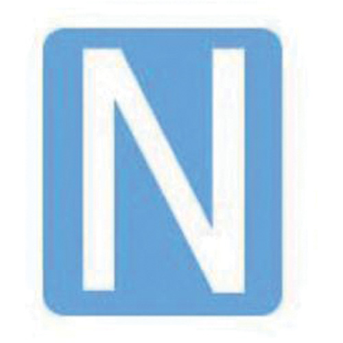 Quick-Align® Individual Gothic Number & Letter Labels, N, 3" H, White