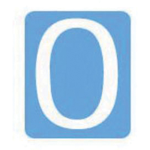 Quick-Align® Individual Gothic Number & Letter Labels, O, 3" H, White