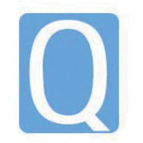 Quick-Align® Individual Gothic Number & Letter Labels, Q, 3" H, White
