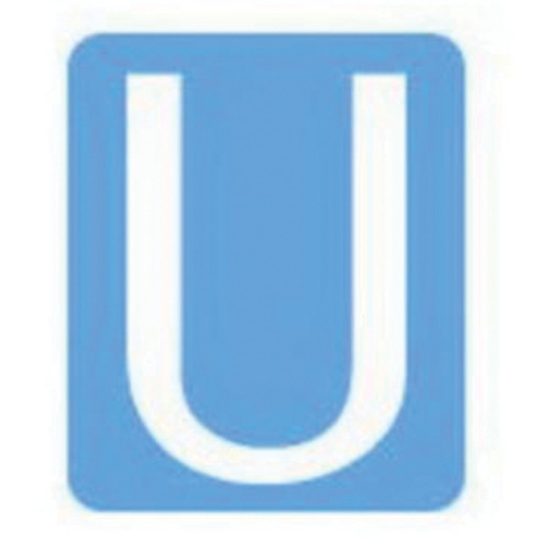 Quick-Align® Individual Gothic Number & Letter Labels, U, 3" H, White
