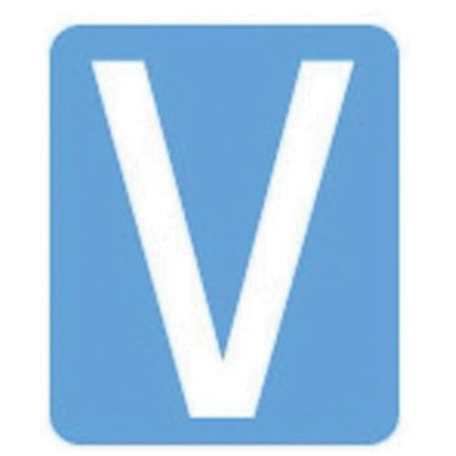 Quick-Align® Individual Gothic Number & Letter Labels, V, 3" H, White