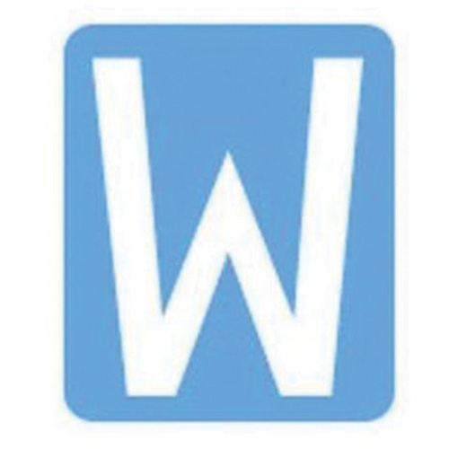 Quick-Align® Individual Gothic Number & Letter Labels, W, 3" H, White