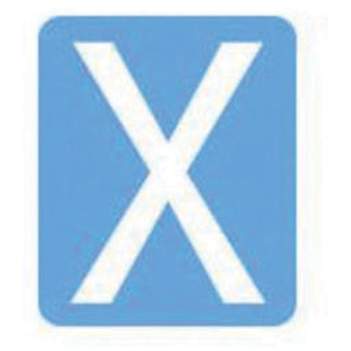 Quick-Align® Individual Gothic Number & Letter Labels, X, 3" H, White