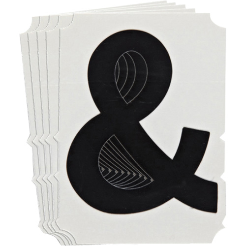 Quick-Align® Individual Gothic Number & Letter Labels, Ampersand (&), 4" H, Black