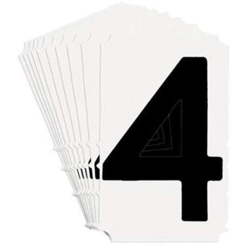 Quick-Align® Individual Gothic Number and Letter Labels, 4, 4" H, Black