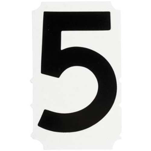 Quick-Align® Individual Gothic Number and Letter Labels, 5, 4" H, Black