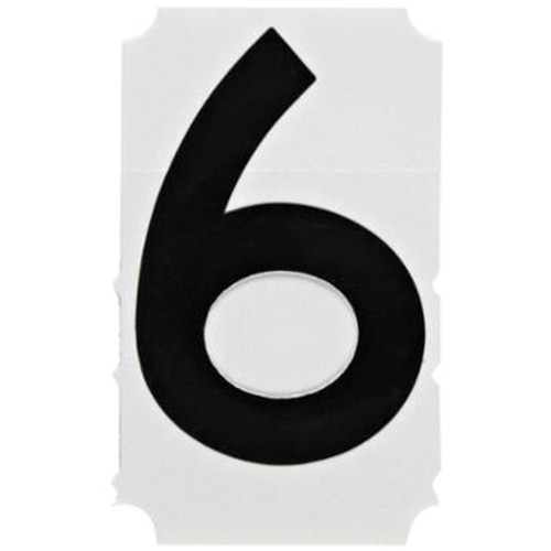 Quick-Align® Individual Gothic Number and Letter Labels, 6, 4" H, Black