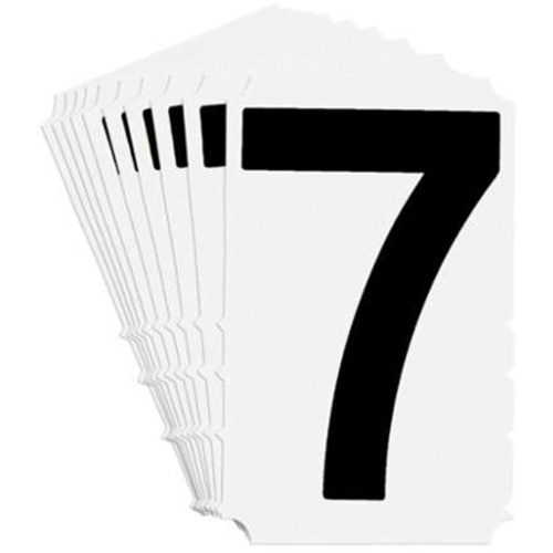 Quick-Align® Individual Gothic Number & Letter Labels, 7, 4" H, Black on White