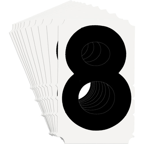 Quick-Align® Individual Gothic Number and Letter Labels, 8, 4" H, Black