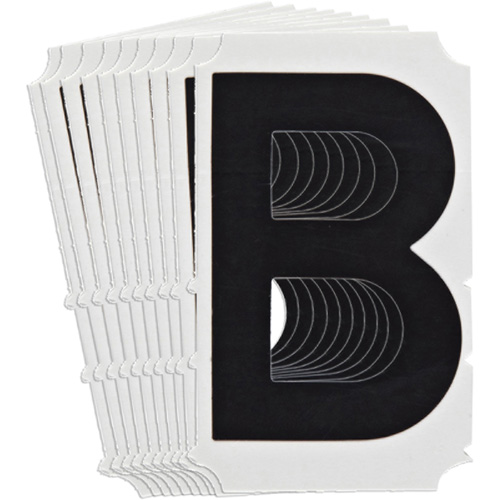 Quick-Align® Individual Gothic Number and Letter Labels, B, 4" H, Black