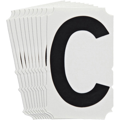 Quick-Align® Individual Gothic Number and Letter Labels, C, 4" H, Black