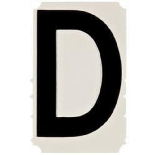 Quick-Align® Individual Gothic Number and Letter Labels, D, 4" H, Black