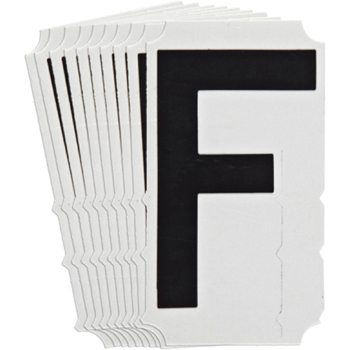 Quick-Align® Individual Gothic Number and Letter Labels, F, 4" H, Black