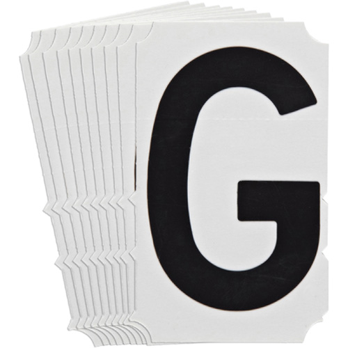 Quick-Align® Individual Gothic Number and Letter Labels, G, 4" H, Black