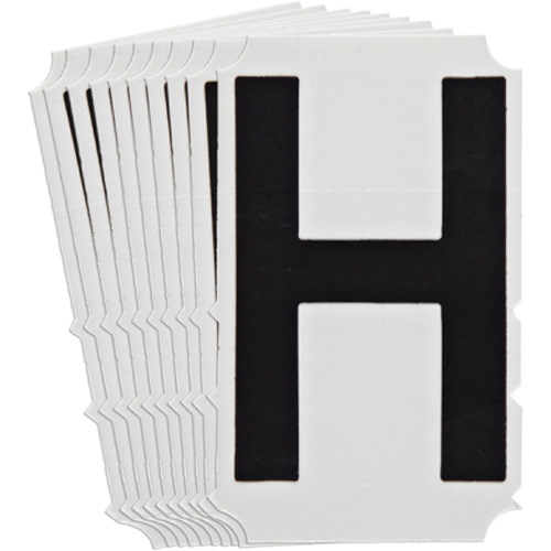 Quick-Align®Individual Gothic Number and Letter Labels, H, 4" H, Black