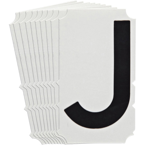 Quick-Align®Individual Gothic Number and Letter Labels, J, 4" H, Black