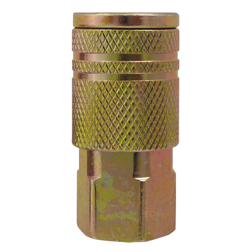 Quick Couplers - 1/4" Industrial, One Way Shut-Off - Manual Couplers, Brass