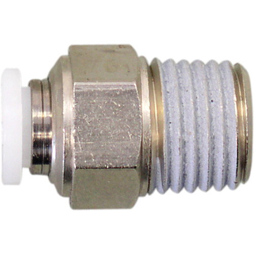 Topfit Male Threaded Straight Connector Fitting, 1/8" Dia, Polymer