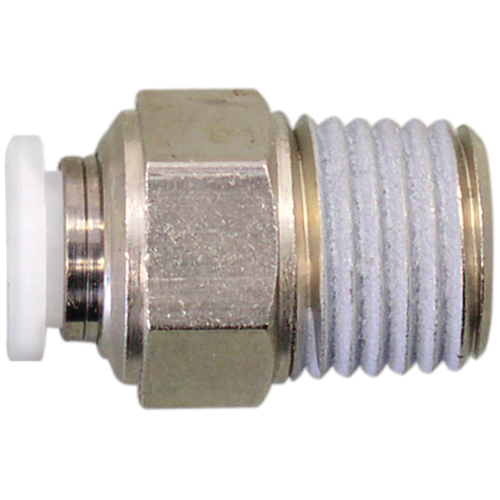 Topfit Male Threaded Straight Connector Fitting, 3/8" Dia, Polymer