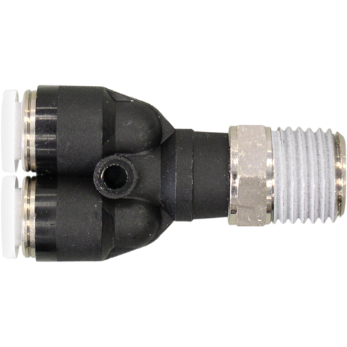 Topfit Male Threaded Y-Connector Fitting, 1/2" Dia, Polymer
