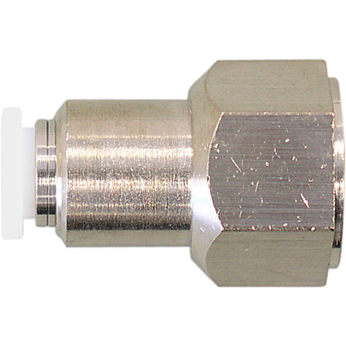 Topfit Female Threaded Straight Connector Fitting, 1/4" Dia, Polymer
