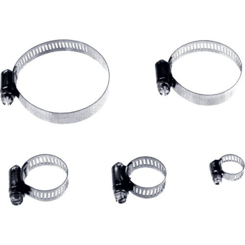 Reusable Zinc Plated Stainless Steel Clamp, Min Dia. 1/4", Max Dia. 5/8"