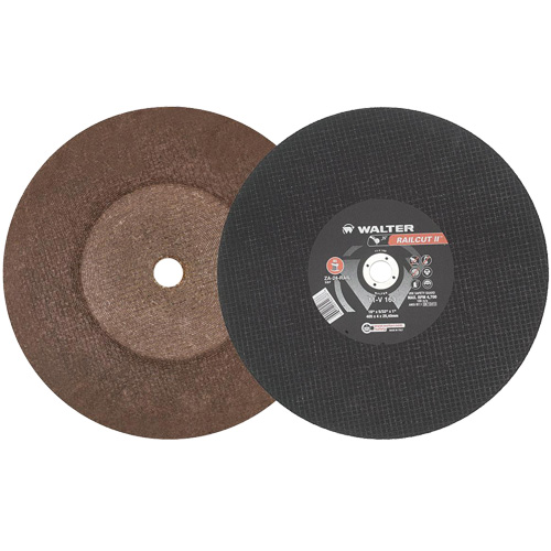 Railcut™ High-Speed Reinforced Cut-Off Wheels, 16" x 5/32", 1" Arbor, Type 1, Zirconia Alumina, 4700 RPM