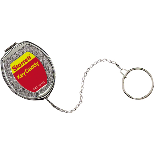 Key Caddy, Stainless Steel, 21" Cable, Belt Clip Attachment