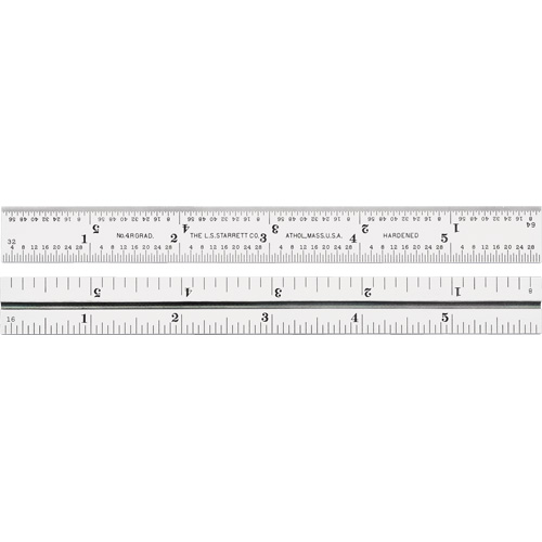 Junior Combination Squares, 6" L, 8/100" Graduations, Steel, Satin