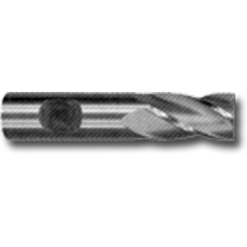 Weldon Shank End Mill, 1-1/32" Dia., 6 Flutes, High Speed Cobalt