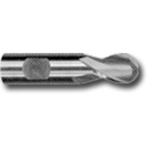 Weldon Shank Ball End Slot Drill Bit, 9/16" Dia., 2-7/8" L, 5/8" Shank, High Speed Cobalt