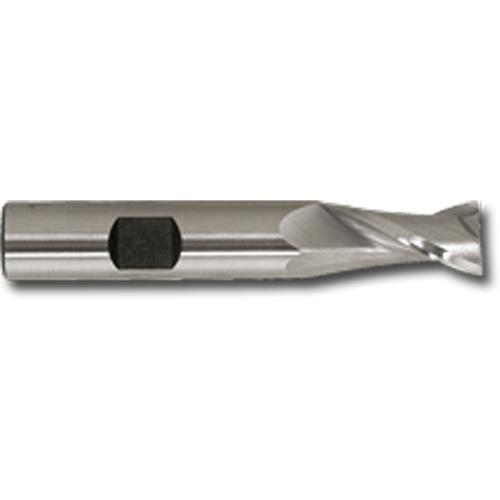 Weldon Shank End Mill For Aluminum, 3/4" Dia., 2 Flutes, High Speed Steel