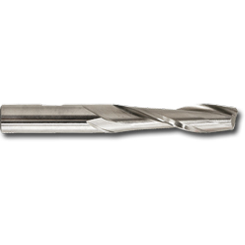 Long Series End Mill For Aluminum, 1-1/4" Dia., 2 Flutes, High Speed Steel