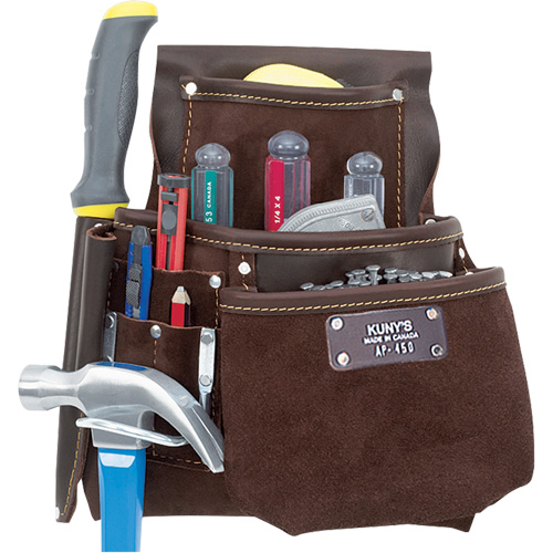 Multi-Tool Pouch, Multiple Tool Holder, Leather, 7 Pockets