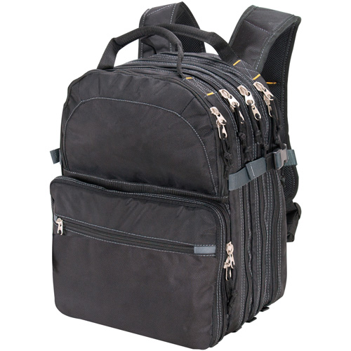 75-Pocket Tool Backpacks, 13" L x 17-1/2" W, Black, Nylon