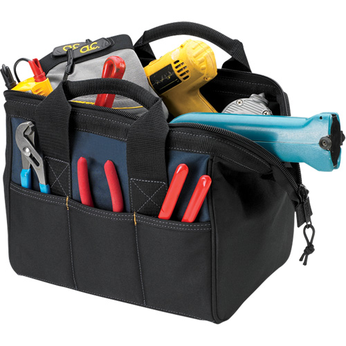 BIGMOUTH® Tool Bag, Polyester, 23 Pockets, Black