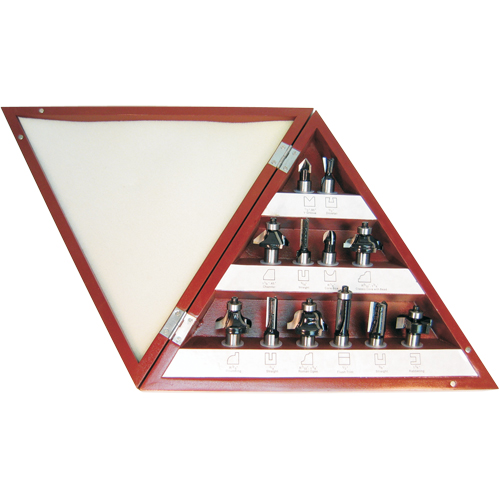 3-Flute Carbide-Tipped Router Bit Sets