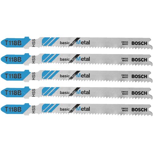 Jig Saw Blades Basic for Metal, High Speed Steel, T-Shank, 3-5/8" L