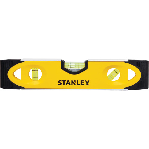 Shock-Resistant Torpedo Level, 9" L, Aluminum, 3 Vials, Magnetic