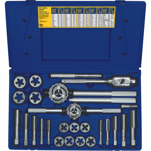Hanson® Fractional Tap & Hex Die Set, 25 Pieces