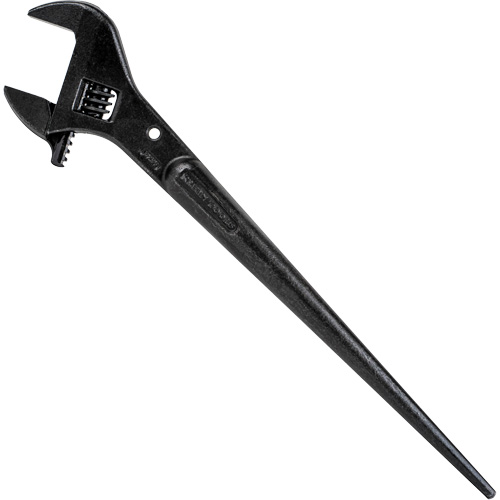 Adjustable Spud Wrench, 16" L, 1-5/8" Max Width, Black Oxide