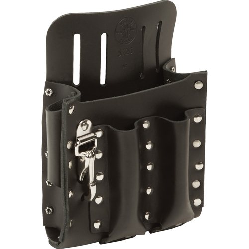 Tool Pouch, Multiple Tool Holder, Leather, 5 Pockets