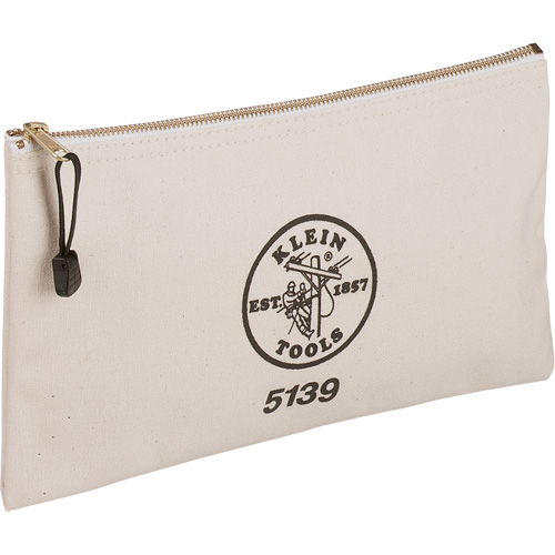 Zipper Tool Pouch, Canvas, 1 Pockets, Beige