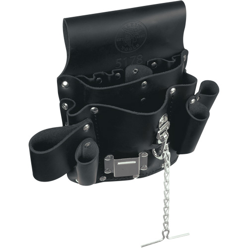 Tool Pouch, Multiple Tool Holder, Leather, 8 Pockets