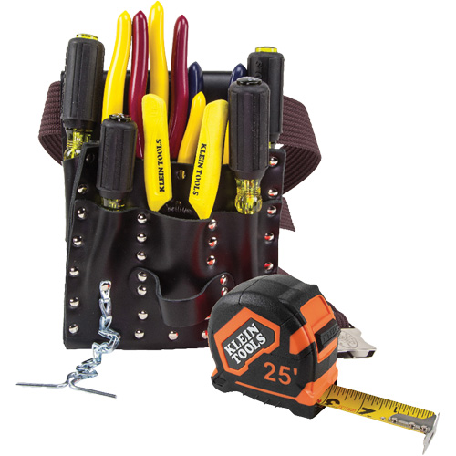 Electricians Tool Set, Leather, White