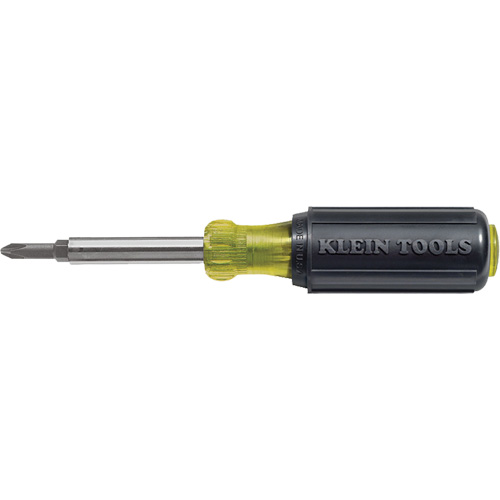 5-in-1 Multi-Bit Screwdriver/Nut Driver, 7-3/4" L, Cushion Grip Handle