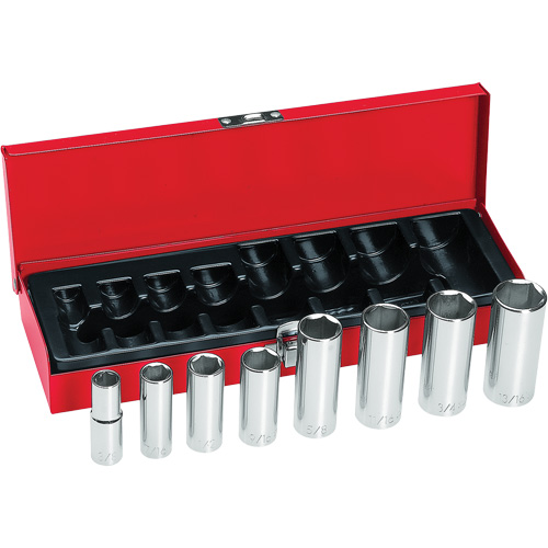 Socket Wrench Set, 8 Pcs, Deep